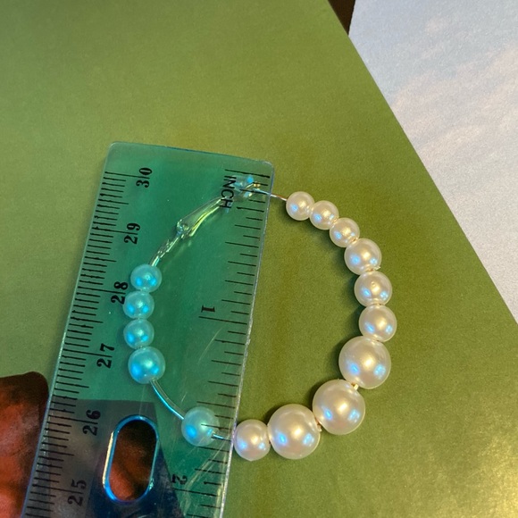 Pearl Hoop Earrings - Picture 4 of 4